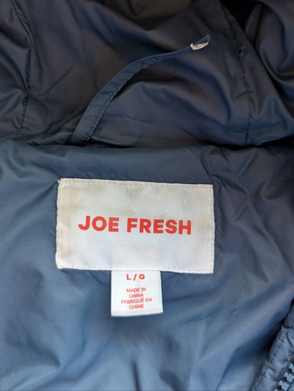 Joe Fresh Hooded Long Puffer Jacket in Navy - Picture 13 of 14